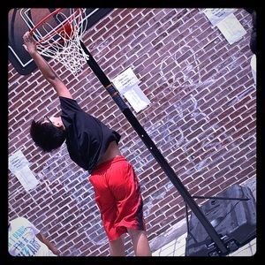 Donations to get a new basketball hoop